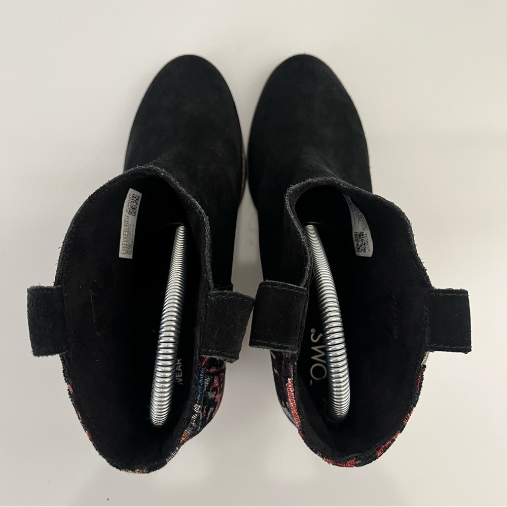 TOMS Constance Western Embroidered Bootie in Black NEW - Picture 8 of 15